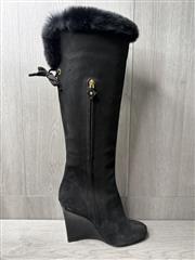 LOUIS VUITTON BLACK SUEDE LEATHER BOOTS | SIZE 9.5 US - 41 EU